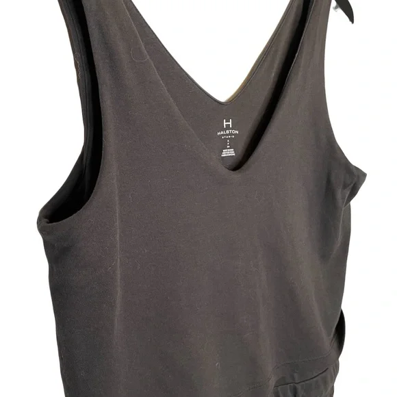 H by HALSTON STUDIO Black Sleeveless V-Neck Romper Small - Picture 4 of 8